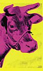Cow Pink on Yellow by Andy Warhol